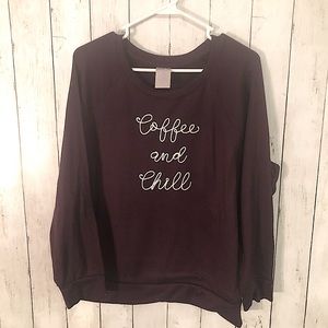 🌸WOMENS SECRET TREASURES VERY SOFT LOUNGE TOP SIZE L